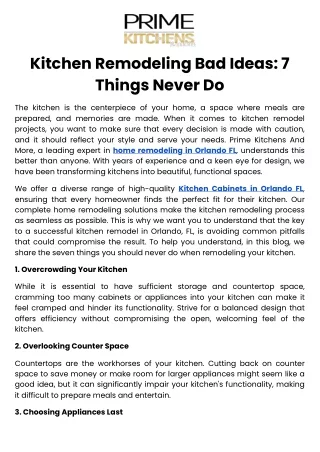 Kitchen Remodeling Bad Ideas 7 Things Never Do