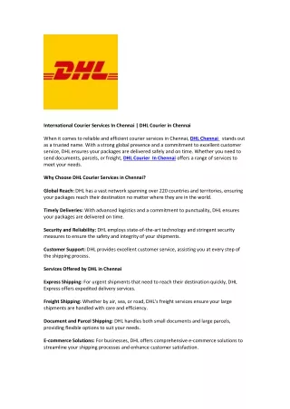 DHL Courier
