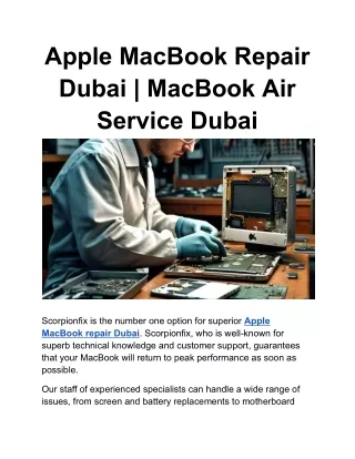 Apple MacBook Repair Dubai _ MacBook Air Service Dubai