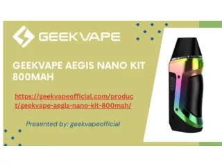 Unveiling the Geekvape Aegis Nano Kit: A Comprehensive Review