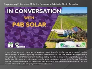 Solar for Business in Adelaide, South Australia