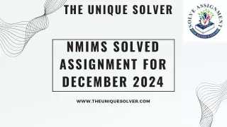 NMIMS unique Assignment : The Unique Solver