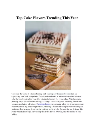 Top Cake Flavors Trending This Year