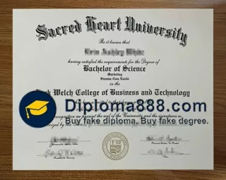 Sells the best quality Sacred Heart University degree certificate.