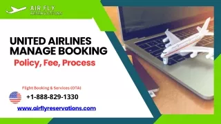 How To Manage Booking In United Airlines?