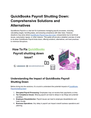 QuickBooks Payroll Shutting Down_ Comprehensive Solutions and Alternatives