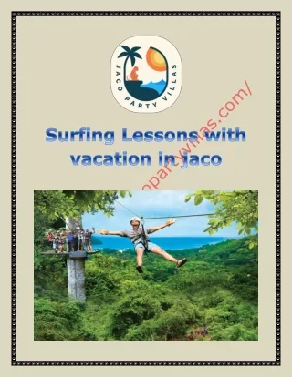 Surfing Lessons with vacation in jaco