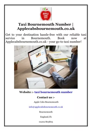 Taxi Bournemouth Number  Applecabsbournemouth.co.uk