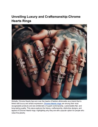 Unveiling Luxury and Craftsmanship_Chrome Hearts Rings