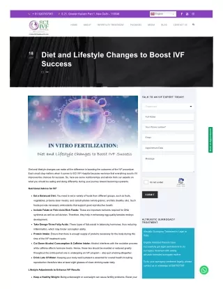 Diet and Lifestyle Changes to Boost IVF Success