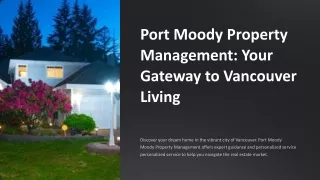 Reliable Port Moody Property Management by Metro Van Realty