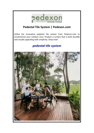 Pedestal Tile System  Pedexon.com