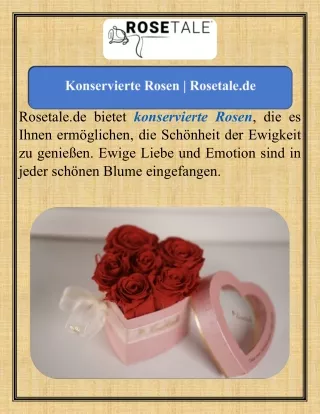 Konservierte    Rosen   Rosetale.de