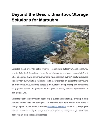 Tier 1 - Beyond the Beach_ Smartbox Storage Solutions for Maroubra