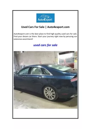 Used Cars For Sale  Auto4export.com