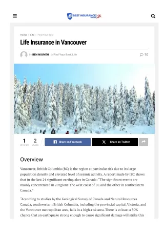 Researching Life Insurance Options in Vancouver