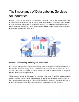 The Importance of Data Labeling Services for Industries