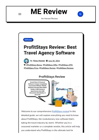 ProfitStays Review: Best Travel Agency Software