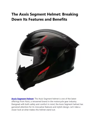 Axxis Segment Helmet