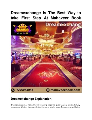 Dreamexchange Is The Best Way to take First Step At Mahaveer Book