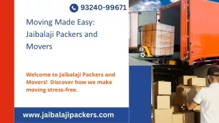 Jaibalaji Packers and Movers Thane: Fast, Reliable, Affordable!