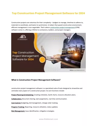 Top Construction Project Management Software for 2024