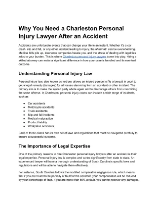 Charleston Personal Injury Lawyers
