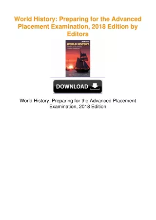 World History: Preparing for the Advanced Placement Examination, 2018