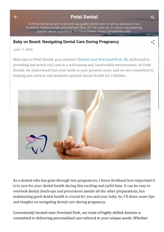 Baby on Board Navigating Dental Care During Pregnancy