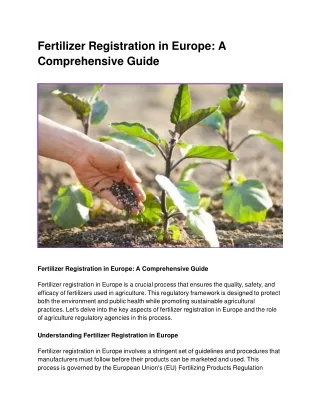 Fertilizer Registration in Europe_ A Comprehensive Guide