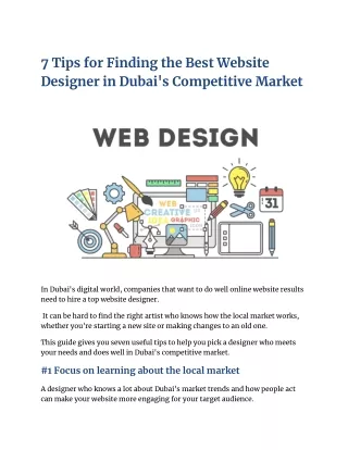 7 Tips for Finding the Best Website Designer in Dubai