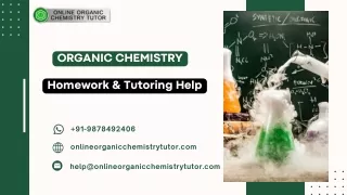 Organic Chemistry Homework and Tutoring Help