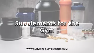 Supplements for the Gym