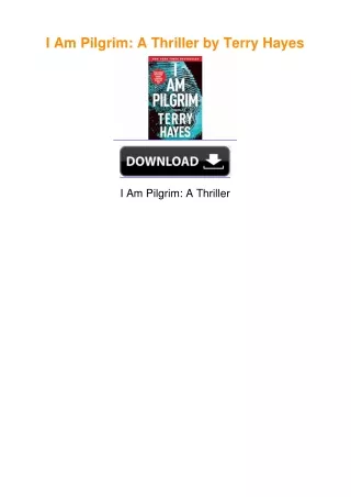 I Am Pilgrim: A Thriller by Terry Hayes