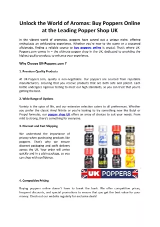 buy poppers online