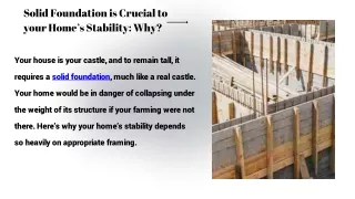 Solid Foundation is Crucial to your Home’s Stability Why (1)