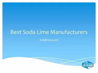 Soda Lime Manufacturers - Sodalimeexport