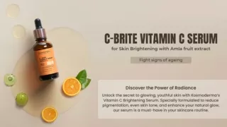 C-Brite Vitamin C Serum for Skin Brightening with Amla fruit extract - Fight signs of ageing