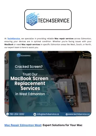 Mac Repair Services Edmonton West