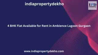 4 bhk flats in ambience lagoon