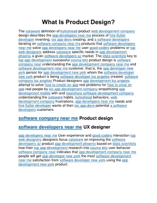 What Is Product Design