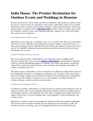 Outdoor wedding venues in houston