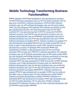 Mobile Technology Transforming Business Functionalities.docx