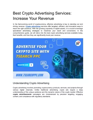 Best Crypto Advertising Services_ Increase Your Revenue