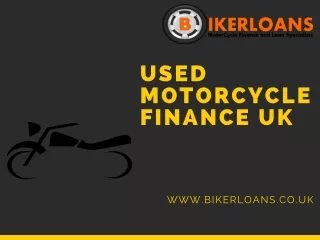 Used motorbike finance