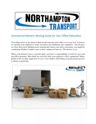 Commercial Movers Moving Guide for Your Office Relocation