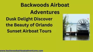 Dusk Delight Discover the Beauty of Orlando Sunset Airboat Tours