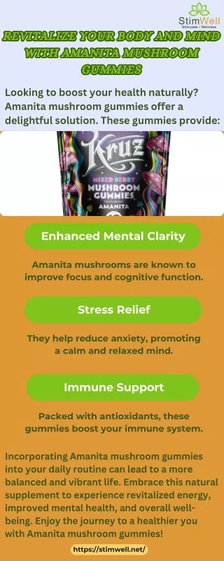 Revitalize Your Body and Mind with Amanita Mushroom Gummies