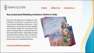 Buy Customized Wedding Invitations Online In India