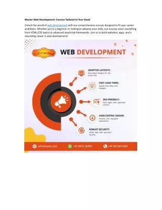 Master Web Development: Courses Tailored to Your Goals